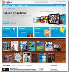 Issuu Landing page